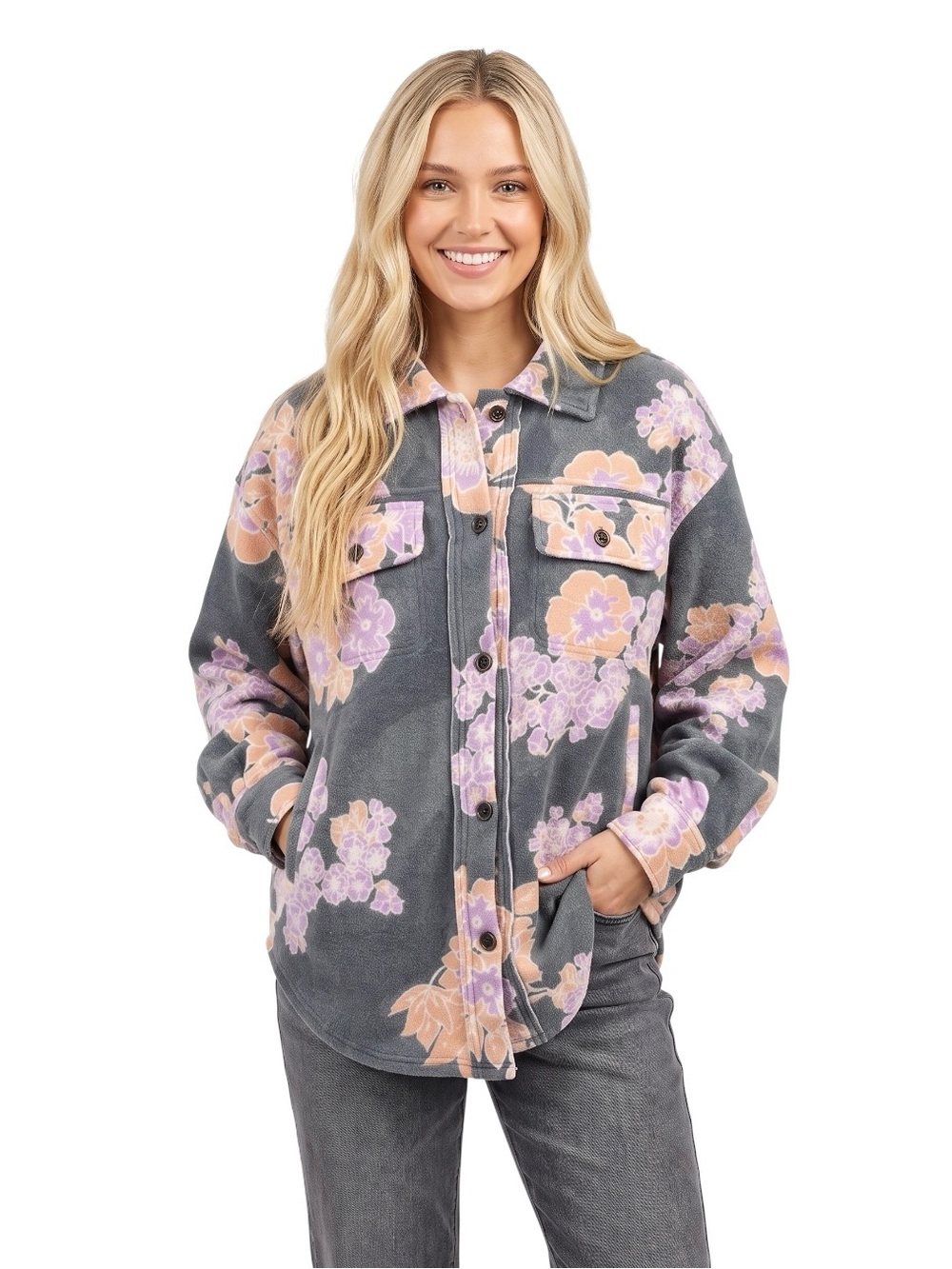 Free People Ruby Jacket Gray Combo